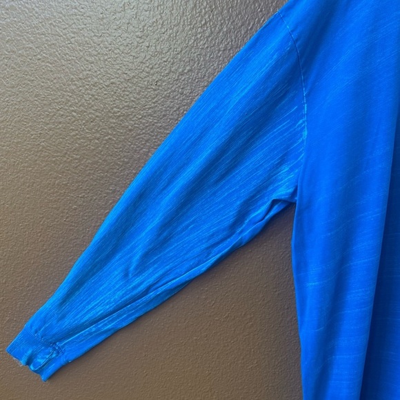 Daily Paper “Nairo” Long Sleeve Shirt Blue With Lt Blue Subtle Stripes Large EUC - Picture 7 of 11